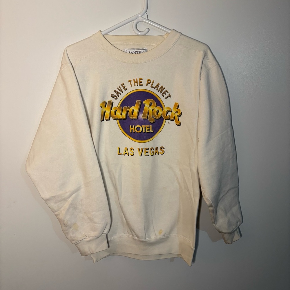 Hard Rock Cafe Las Vegas Cream Sweater